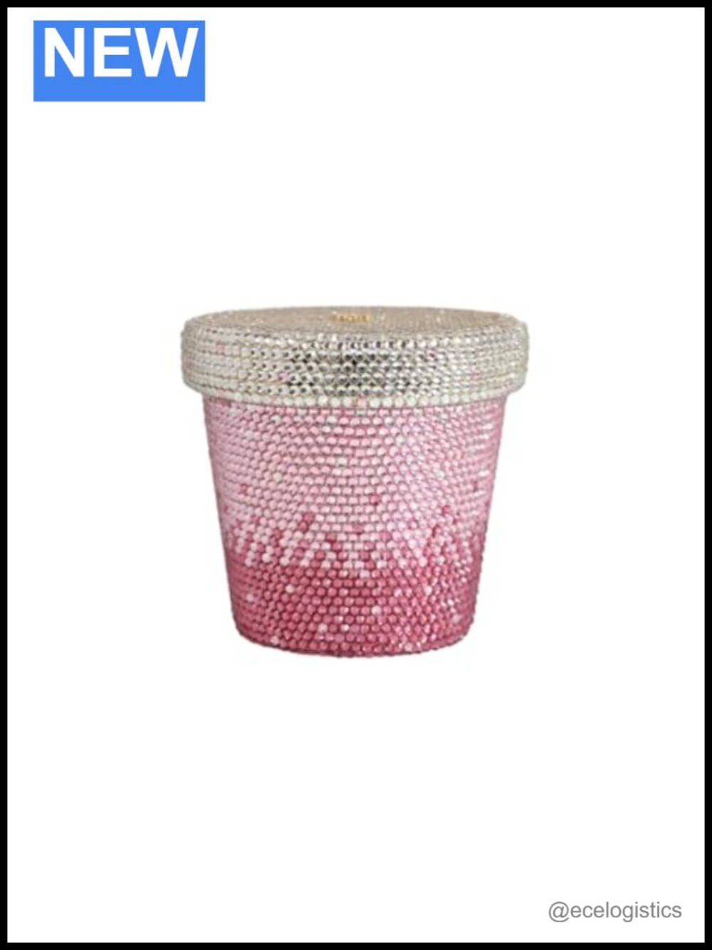Ice Cream Cup Rhinestone Clutch Bag Sparkly Crystal Evening Purse Handbag